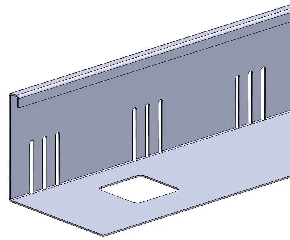 BRIEL Kiesfangleiste Fix  Höhe 60-120 mm, Aluminium, 3 Meter