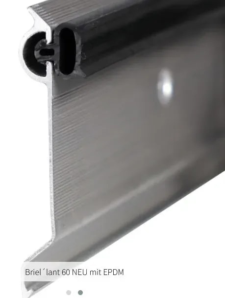 Wandanschlussprofil Briel´lant 60, EPDM-Dichtung, 3000 mm