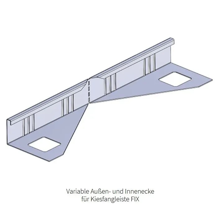 Ecke für BRIEL Kiesfangleiste FIX 60-120 mm