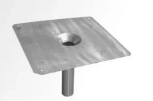 Edelstahl Dachwassereinlauf eckig, 400 x 400 mm, konischer Stutzen