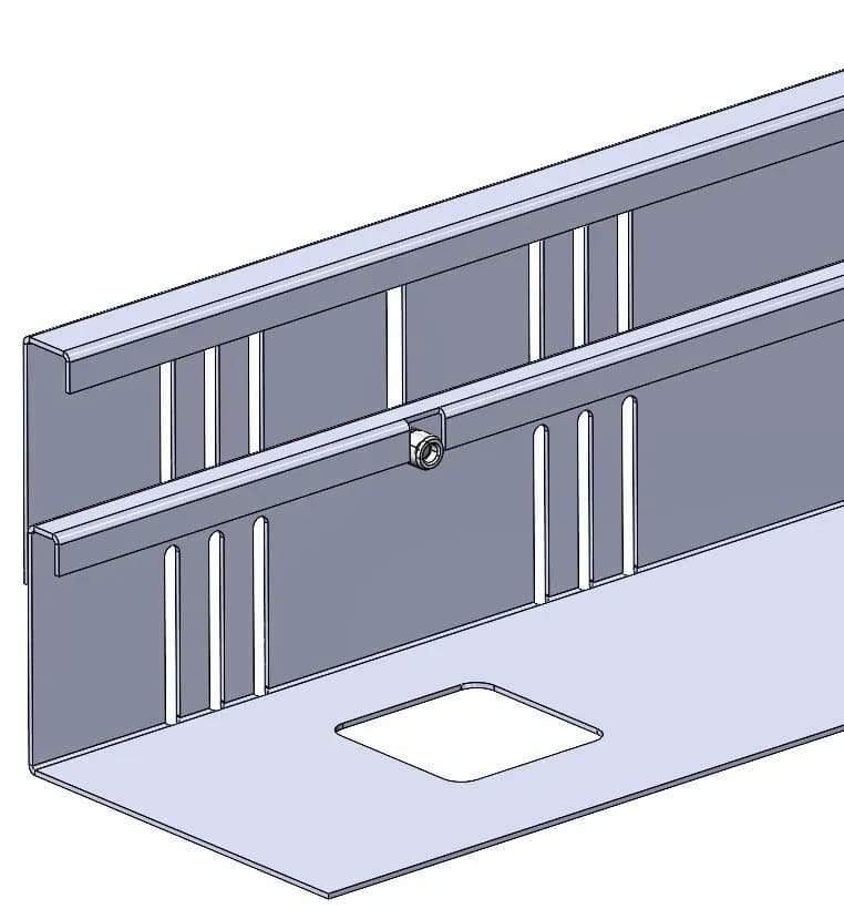 BRIEL Kiesfangleiste FIX höhenverstellbar 70-120 mm, Aluminium, 2 Mete